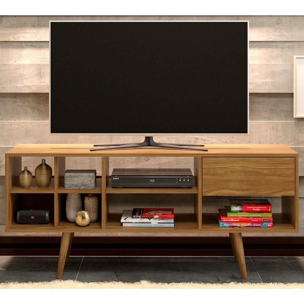 Rack Para Tv 55`` 7 Nichos R1462 Natural Natural