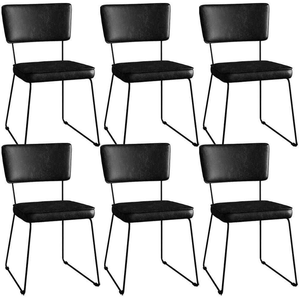Kit 6 Cadeiras Estofada Sala De Jantar Couríssimo Preto