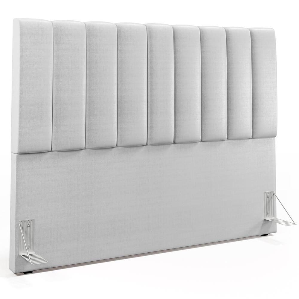 Cabeceira Cama Box Casal Queen 160 Cm Cinza Metalizado