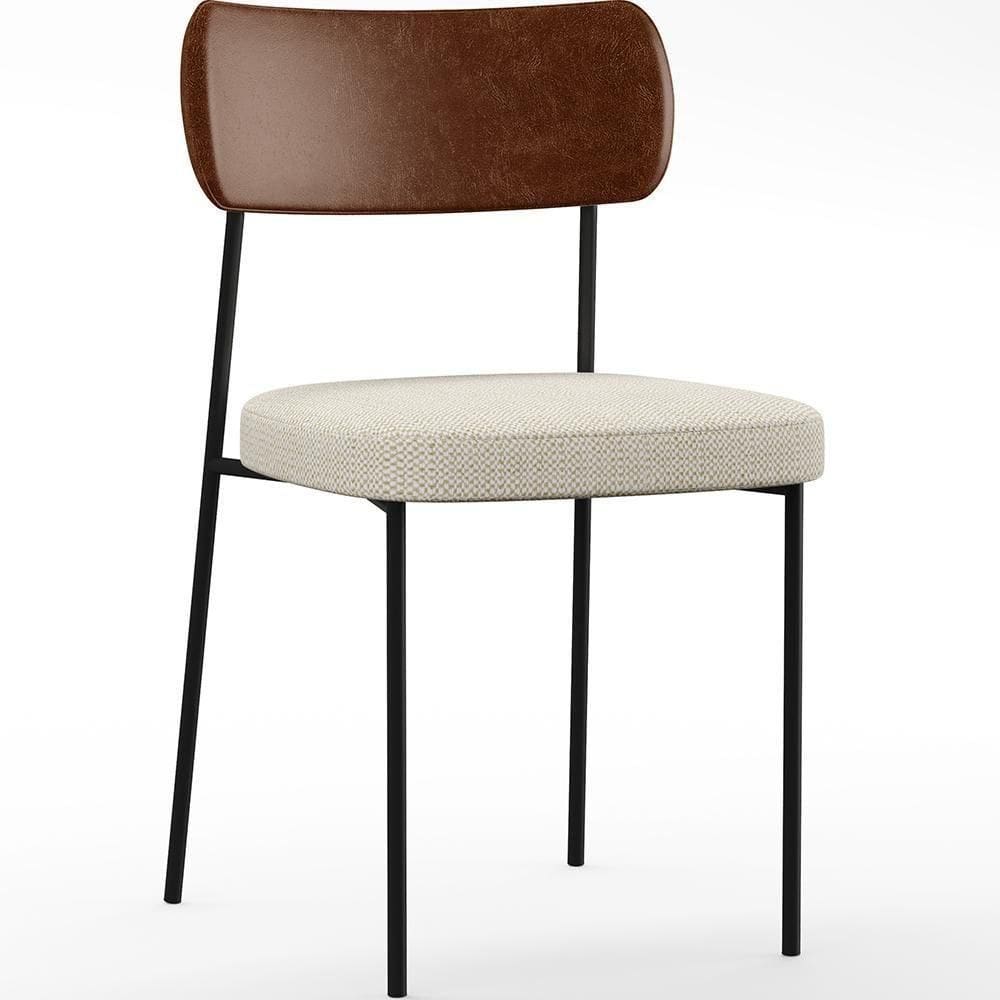 Cadeira Para Sala De Jantar Melina L02 Marrom Champagne