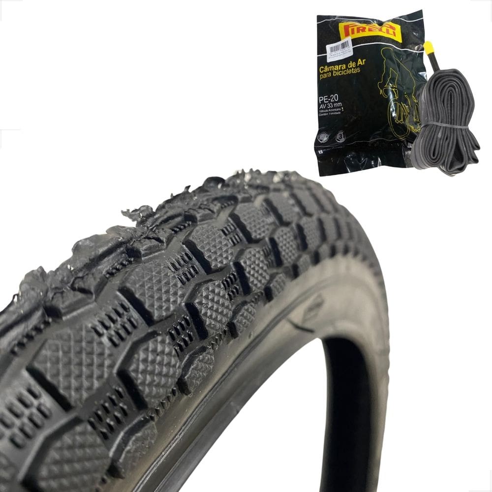 Pneu Shiver Excess Aro 20 X1.95 + Camara Bico Grosso Pirelli