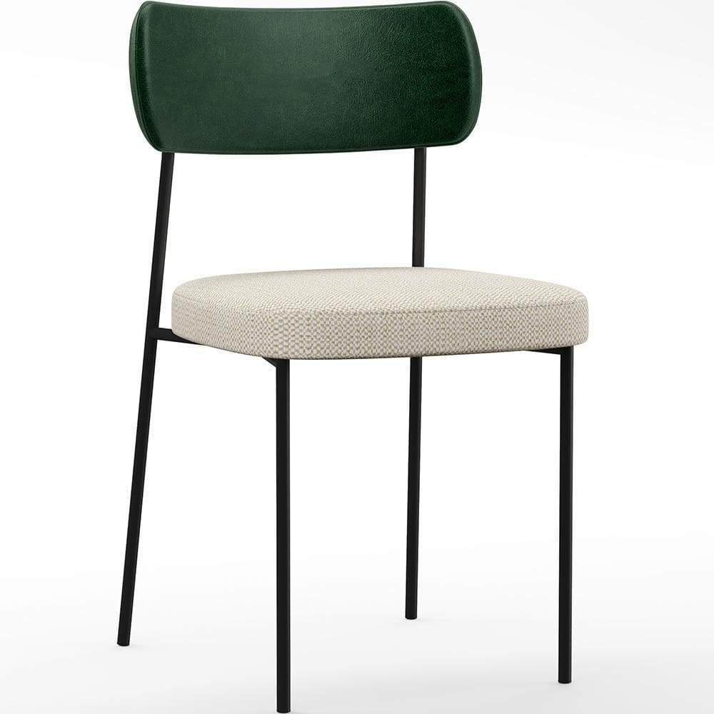 Cadeira Sala De Jantar L02 Verde Musgo Champagne