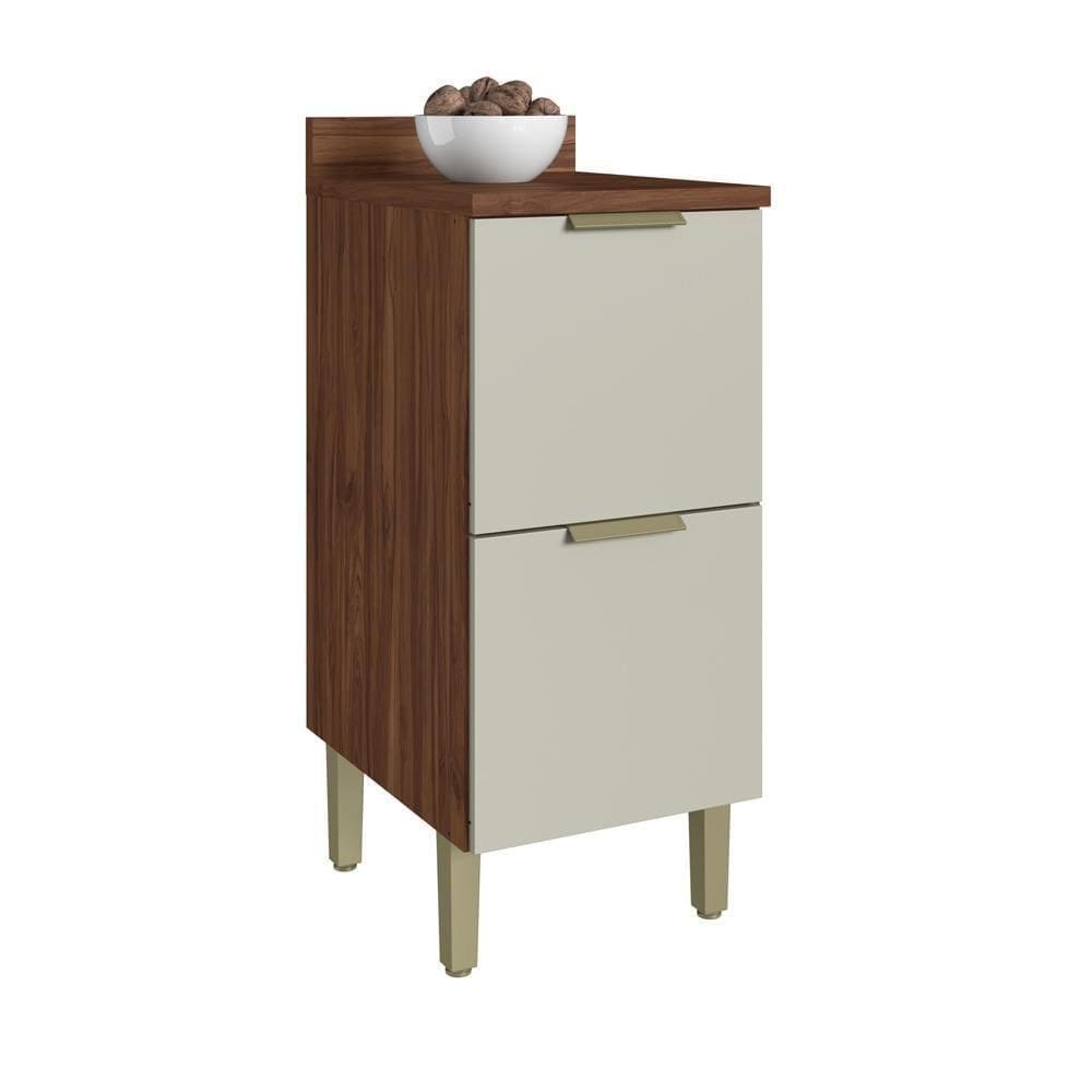 Balcão 40cm 2 Gavetas Montenegro Decibal Wengue|cristalo