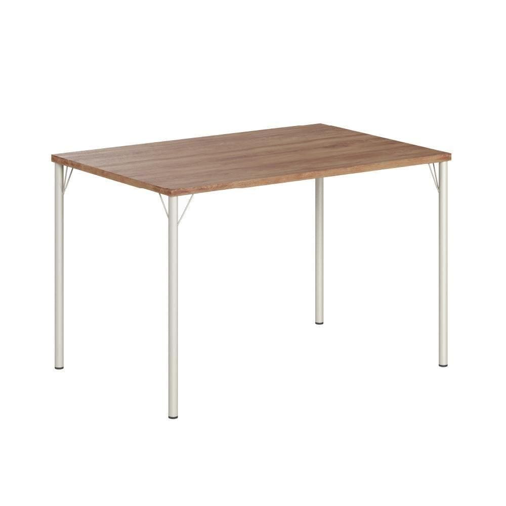 Mesa De Jantar Retangular 1,2m 1586 Carraro Freijó/prata