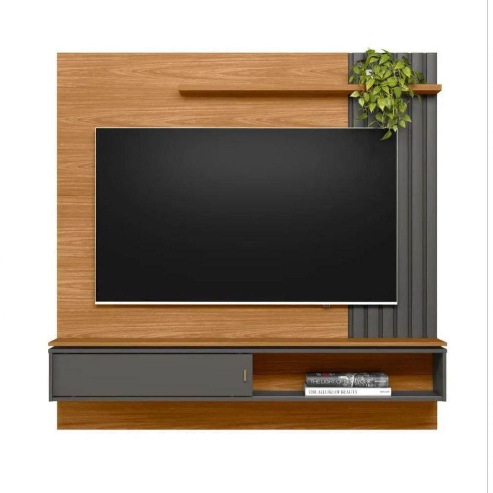 Painel Home Ripado Sevilha Nature-chumbo