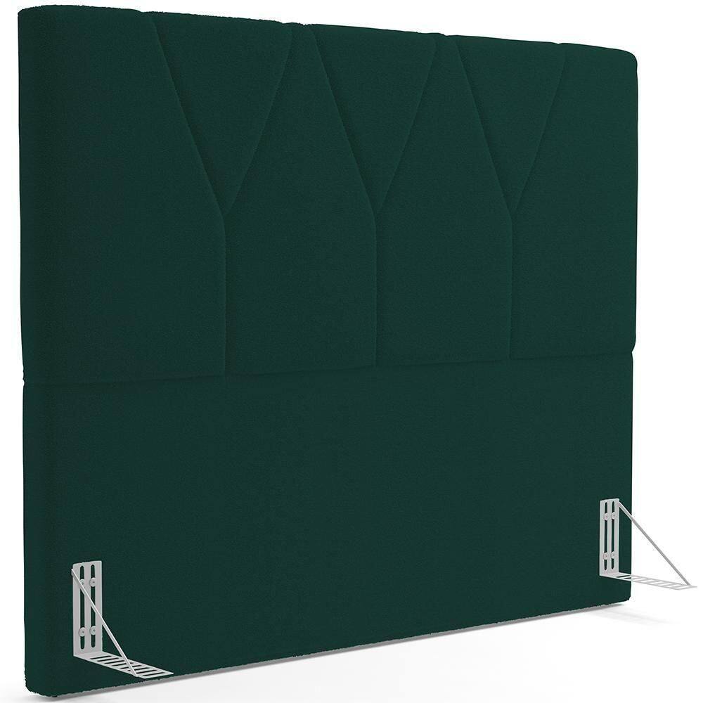 Cabeceira Cama Box Casal King 195 Cm Aurora W01 Bouclê Verde