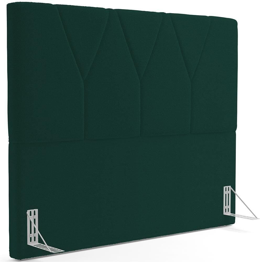 Cabeceira Cama Box Casal Quenn 160 Cm Aurora W01 Bouclê Verde