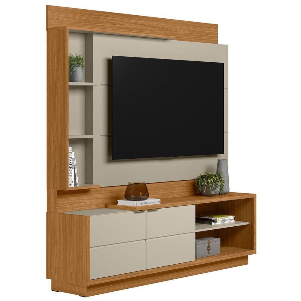 Home Com Led Para Tv De 70 Polegadas Lyon Nature Off-white