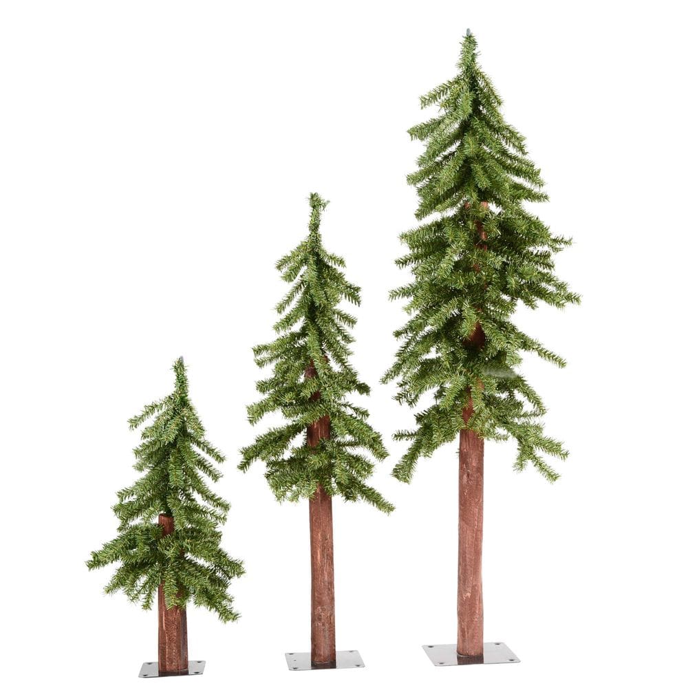 Conjunto de árvores de Natal Vickerman Natural Alpine 0,6 m 0,9 m 1,2 m