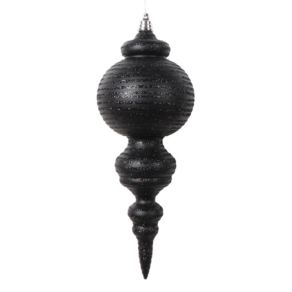 Ornamento Vickerman Finial Matte Black 10 cm 2 por bolsa