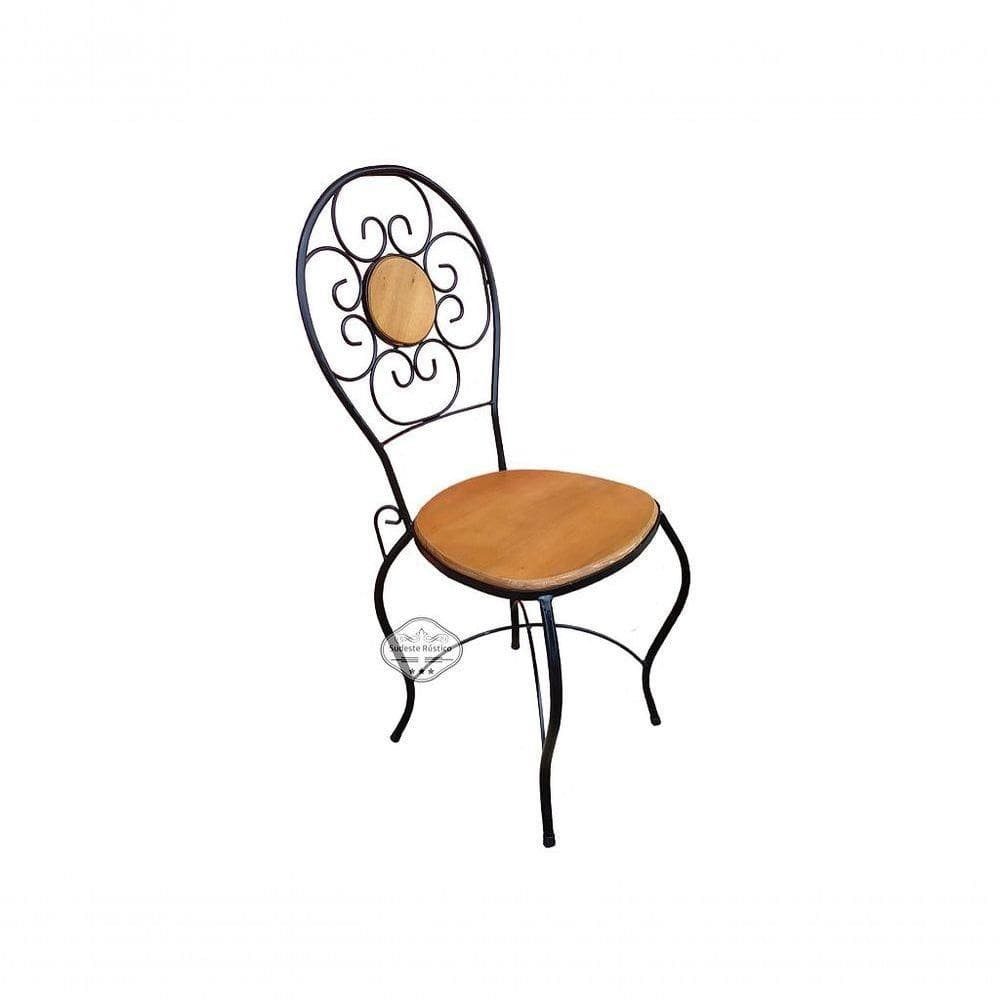 Cadeira Ferro E Madeira Modelo Bolinha Sudeste Rústico