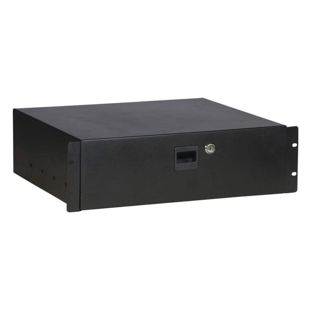 Gaveta de rack com travamento OnStage RDL3000 3U para estúdio e palco