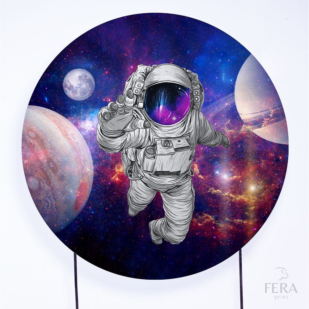 Painel Decorativo para Festa 1,80x1,80 metros Vesti Fácil com Elástico Astronauta - Fera Print