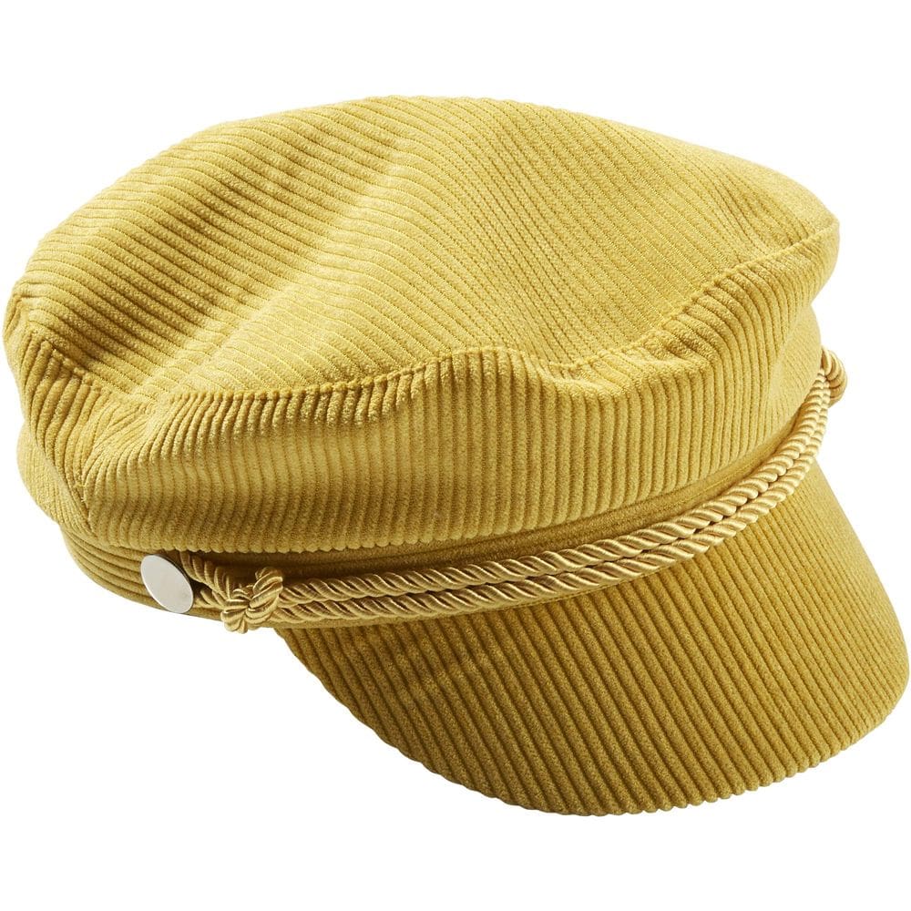 Cap Hadley Wren Newsboy Corduroy Mustard para mulheres