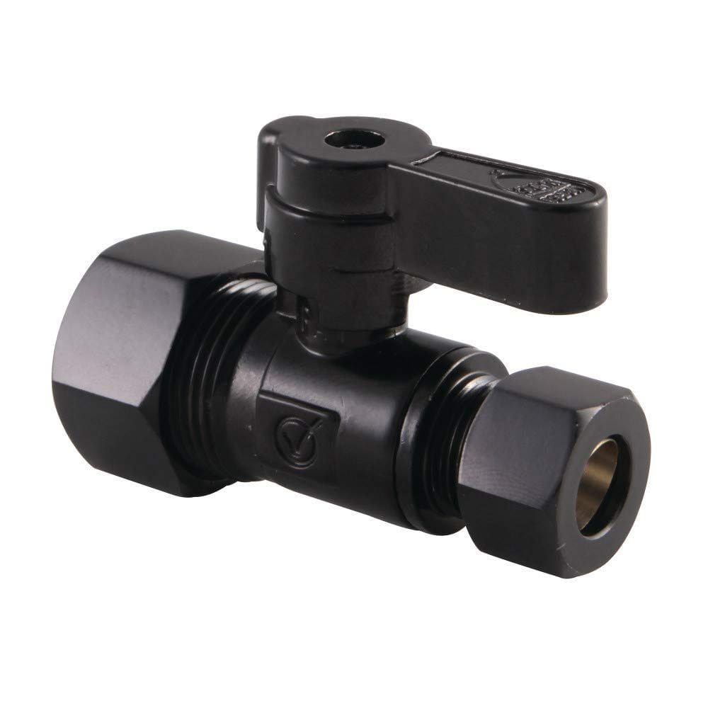 Válvula de parada reta Kingston Brass Baseline Matte Black