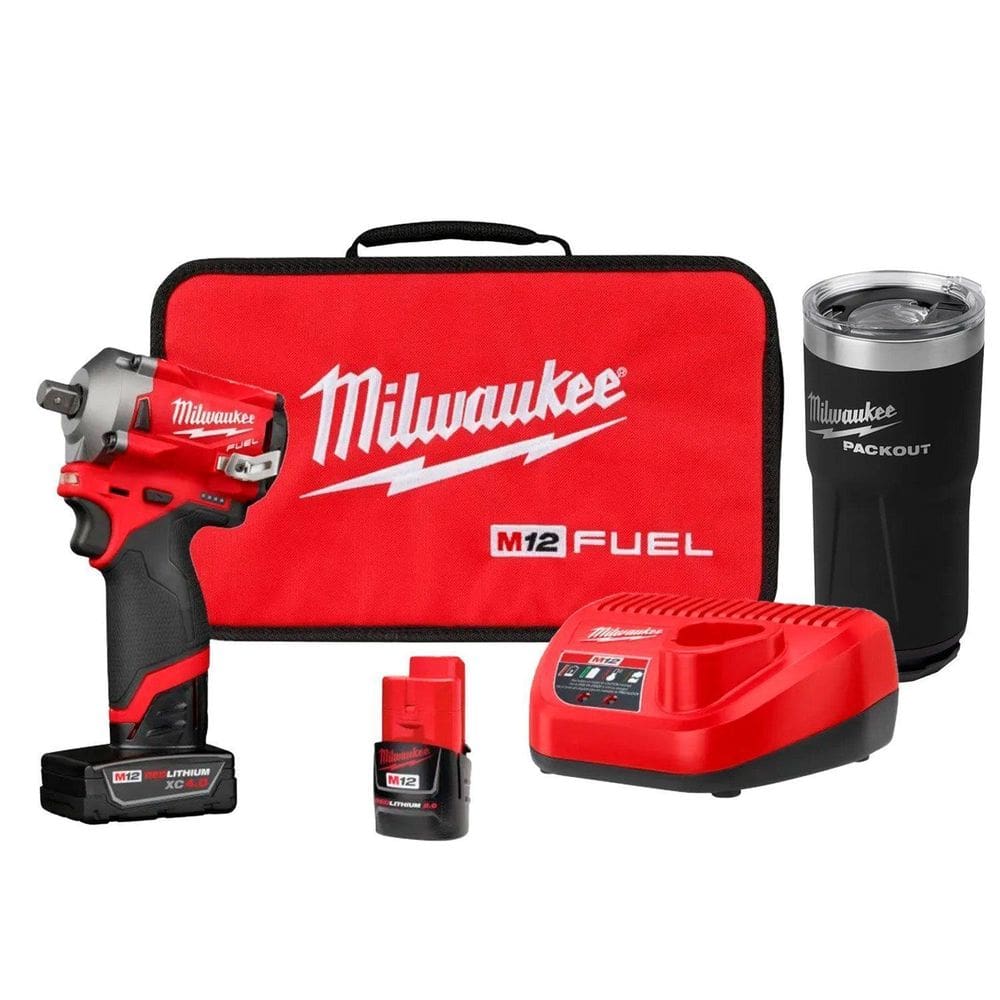 Chave De Impacto C 1/2” 12V Fuel 2555P-259N + Copo Térmico 590ml 48-22-8392B Milwaukee