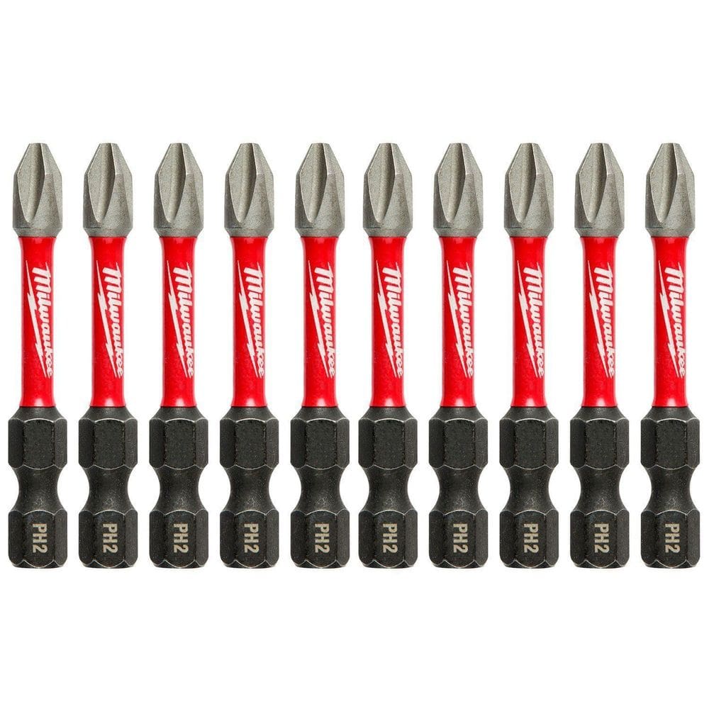 Kit 10 Chaves Bits Philips Ph2 X 50mm 48-32-4262 Milwaukee