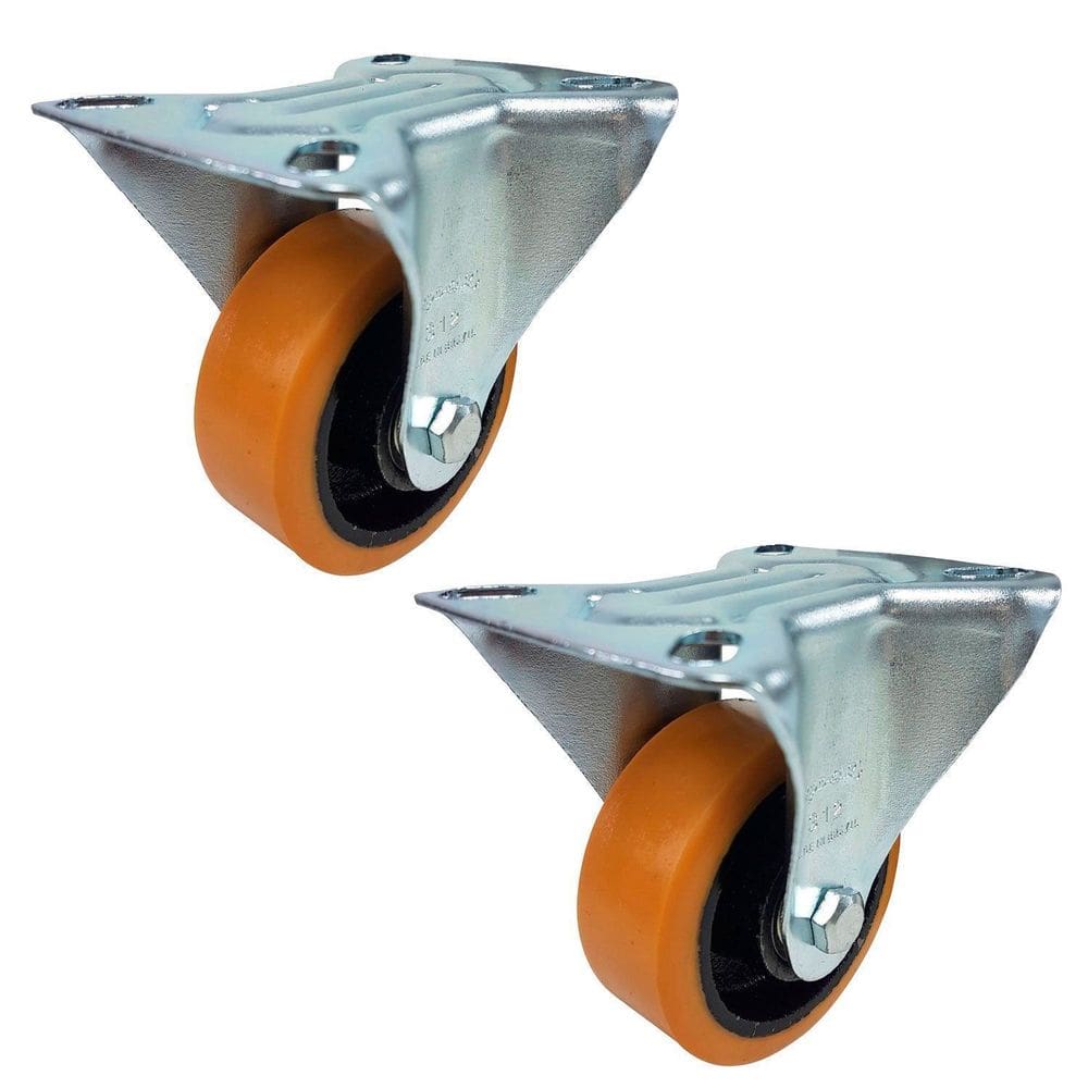 Rodízio Fixo 3” FLR 312 UFK 170kg PU Laranja 121650 2un Rod-Car