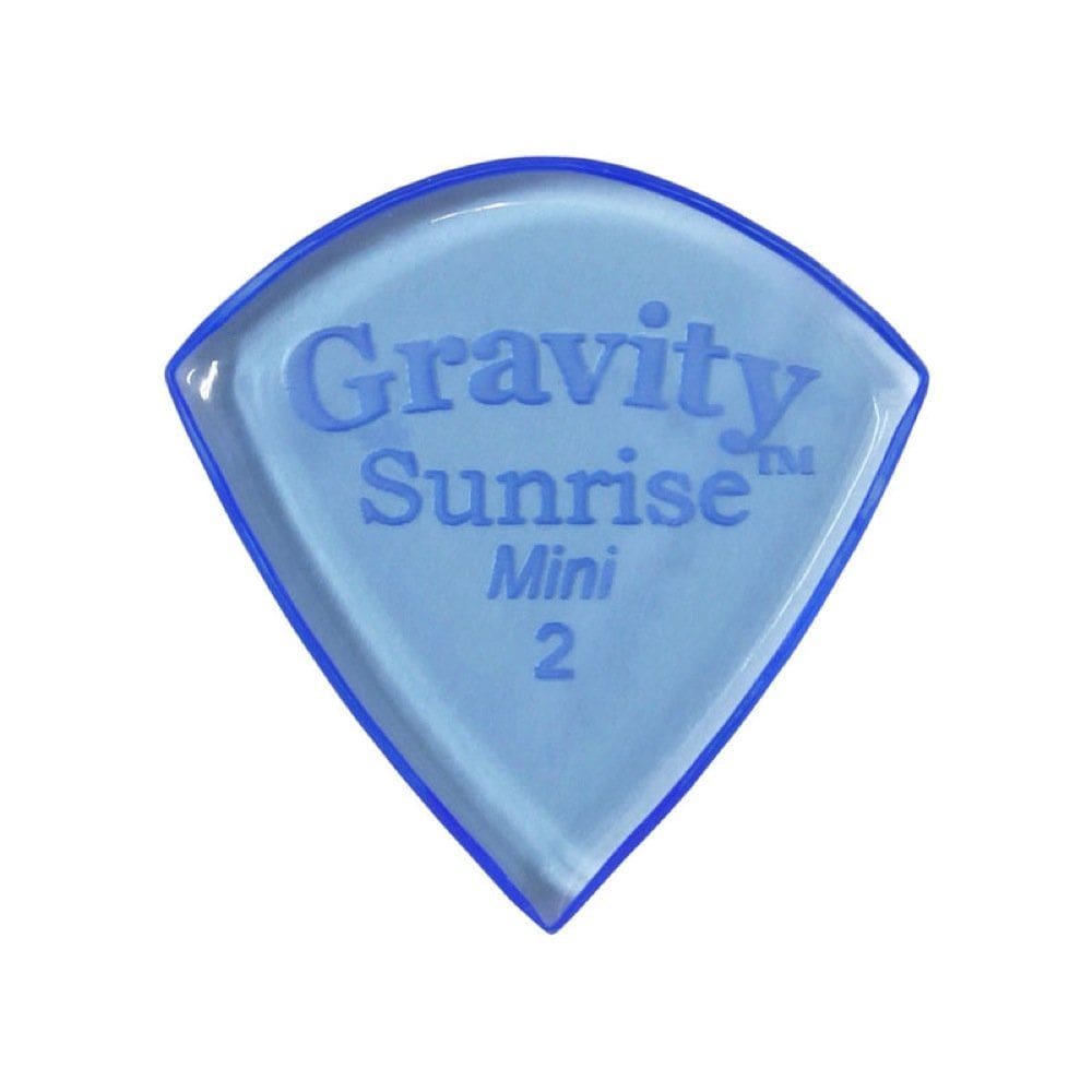 Palheta de guitarra Gravity Picks Sunrise Mini Tamanho 2 mm Azul