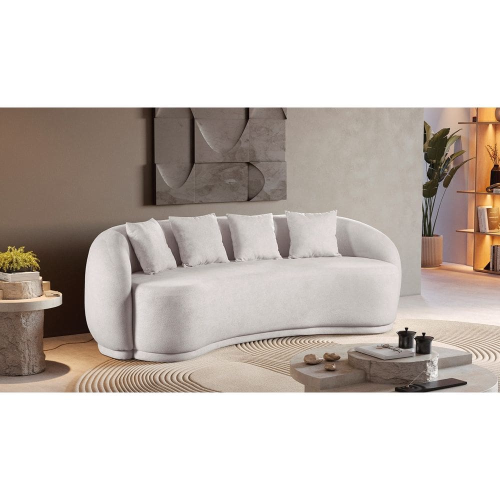 Sofa 4 Lugares Organico Caju 230cm - Estofart