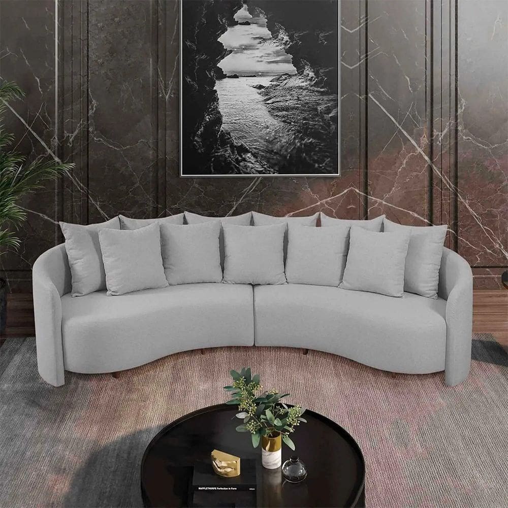 Sofa 4 Lugares Organico Amendoa 288cm - Estofart