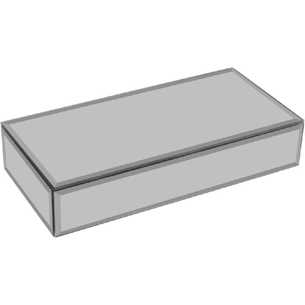 PORTA JOIAS DECORATIVO ESPELHADO HOME&CO MDF 5x23x11cm CINZA
