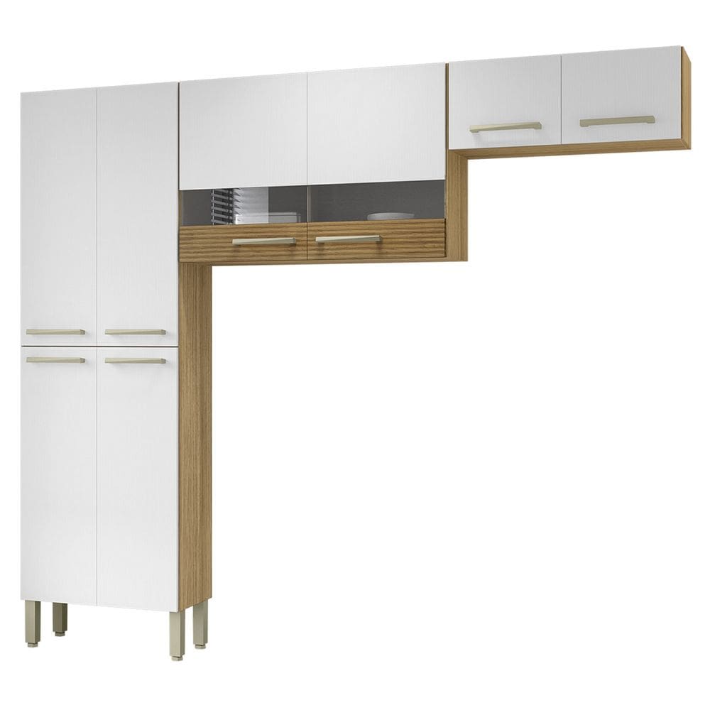 Armário de Cozinha Compacta 221cm Vivian Freijó/Supremo Z06 - Mpozenato