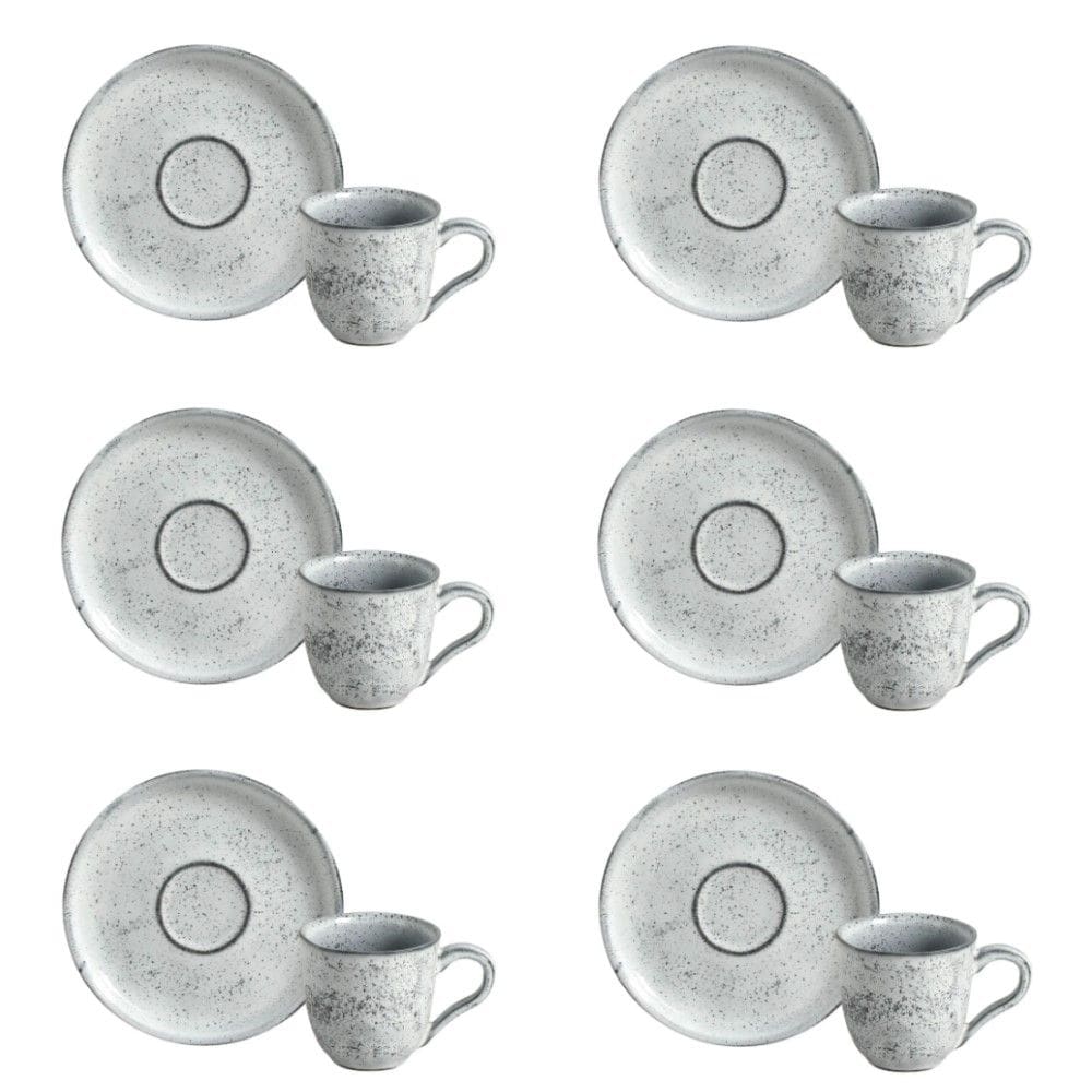Conjunto de Xícara de Cafezinho com Pires 06 Peças Bio Echo Porto Brasil