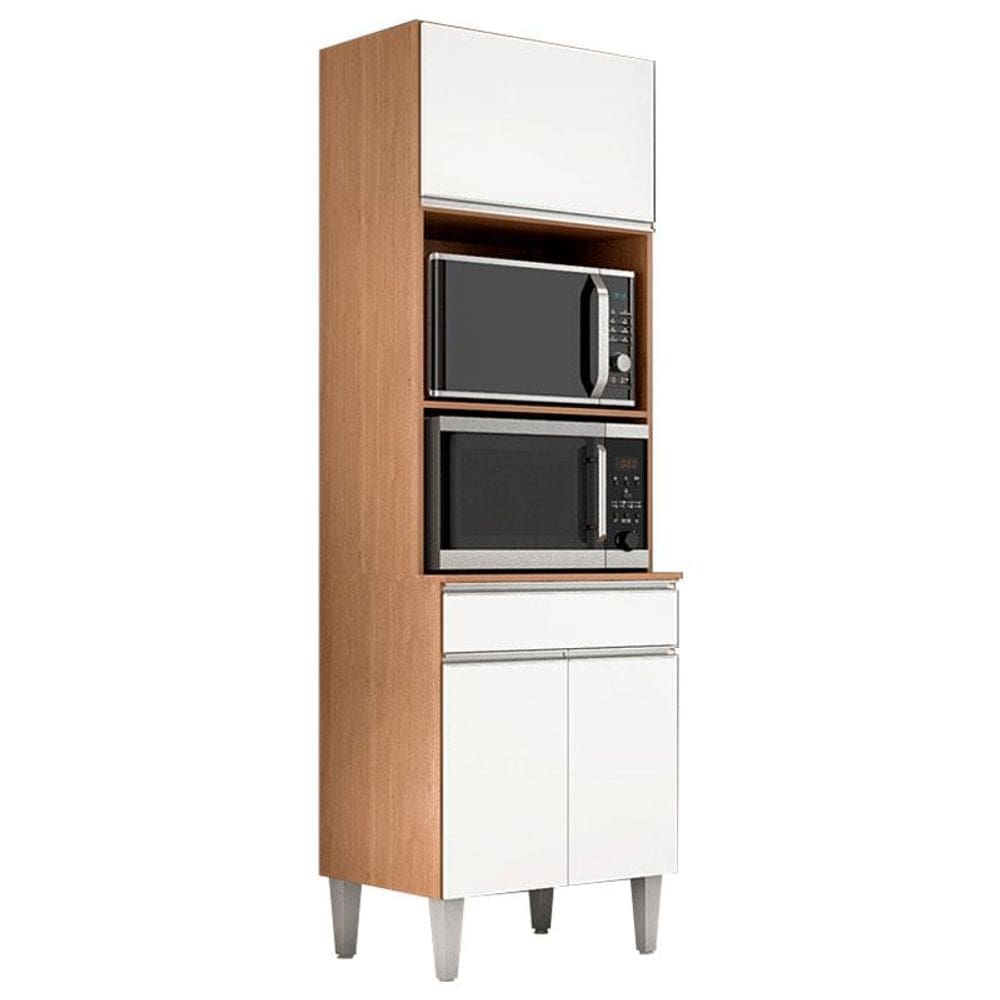 Armário Paneleiro Torre Quente 2 Fornos Andréia Amêndoa Branco - AJL