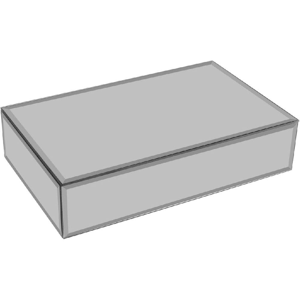 PORTA JOIAS DECORATIVO ESPELHADO HOME&CO ESPELHADO MDF 6x26x16cm CINZA
