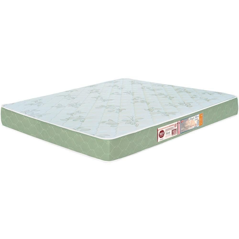 Colchão Casal Queen Sleep Max Espuma D33 158x198x25cm Branco-verde - Castor