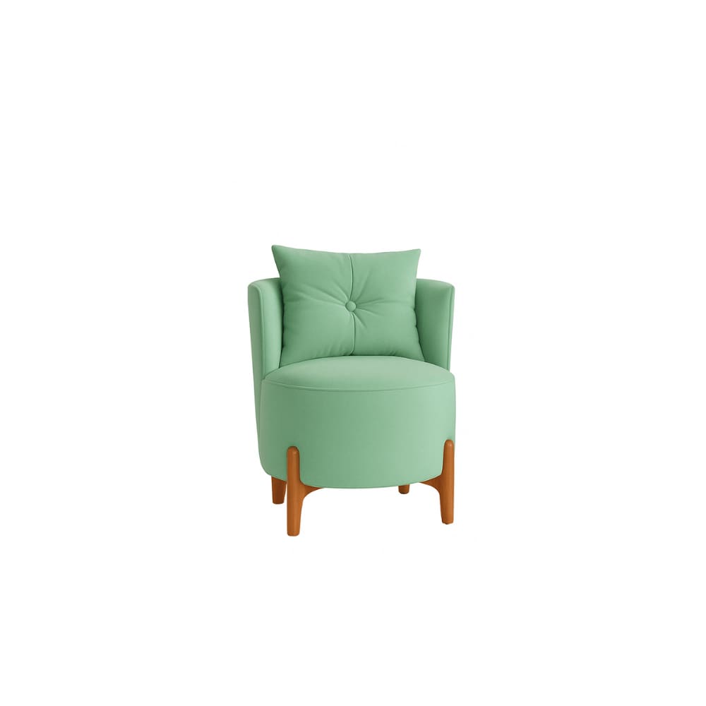 Poltrona Orgânica Curva Luna Veludo Acqua  - Montanaris Decor