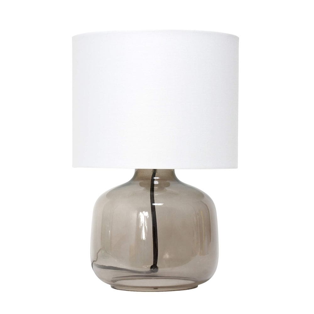 Candeeiro de mesa Simple Designs LT2064-SMW Smoke Grey Glass