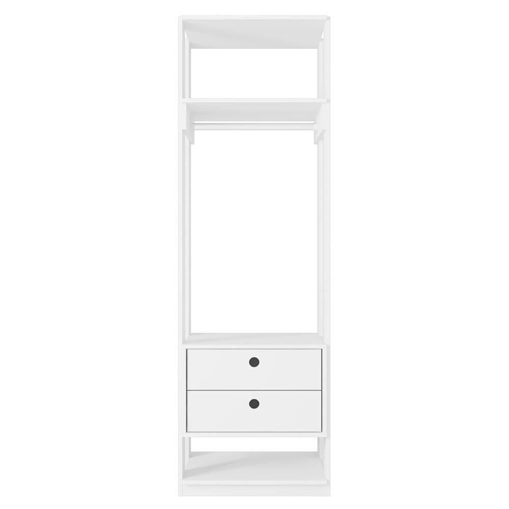 Módulo Guarda Roupa Closet Com 2 Gavetas Titan Branco Velluto - Móveis Leão