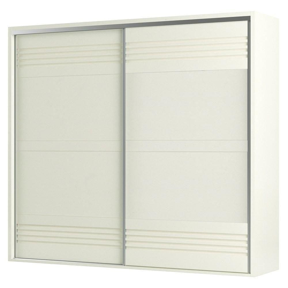 Guarda Roupa Casal 267cm 2 Portas De Correr 100% Mdf Tw603 Off White - Dalla Costa