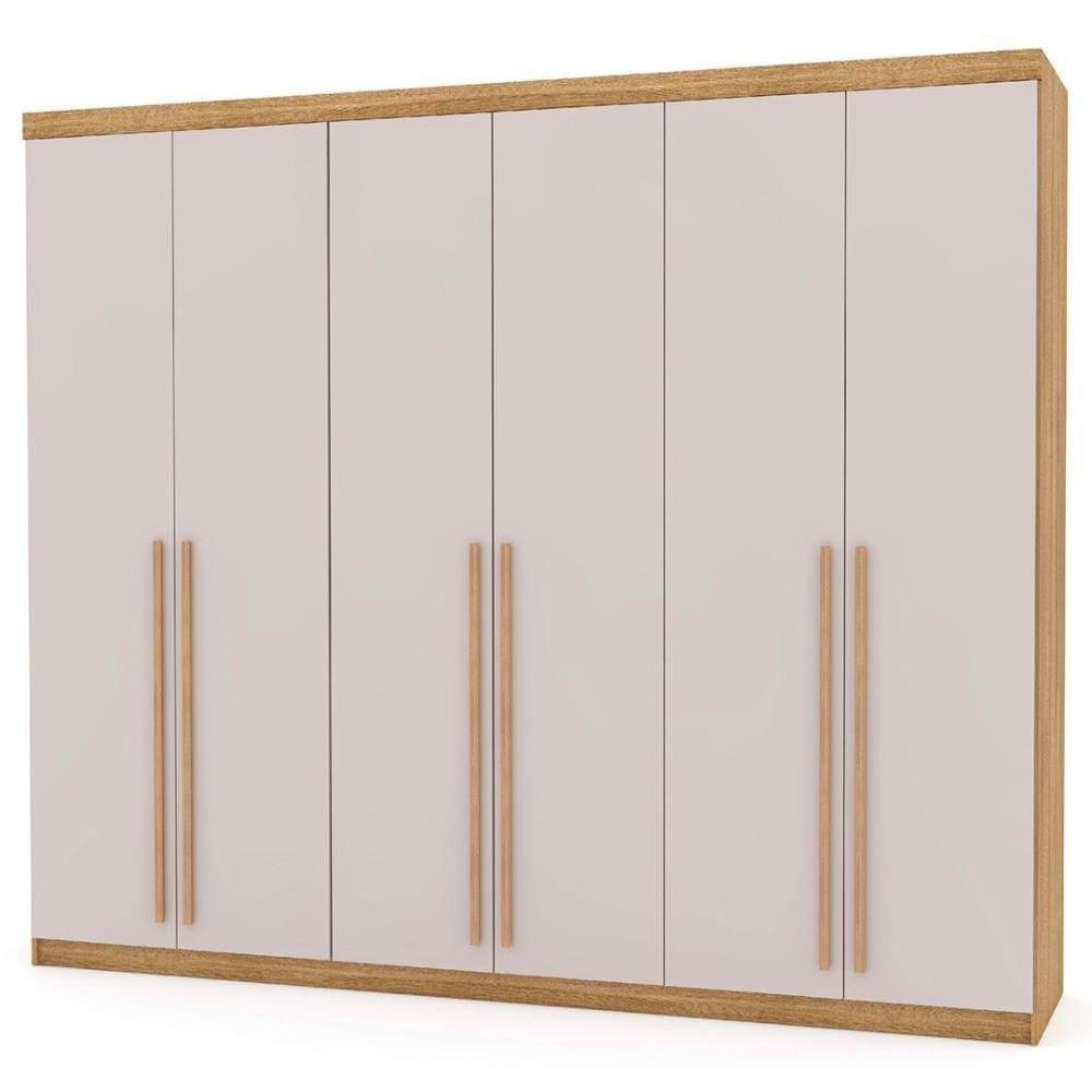 Guarda Roupa Casal 276cm 3 Gavetas Dubai Majestic Nature-fendi - Vila Rica