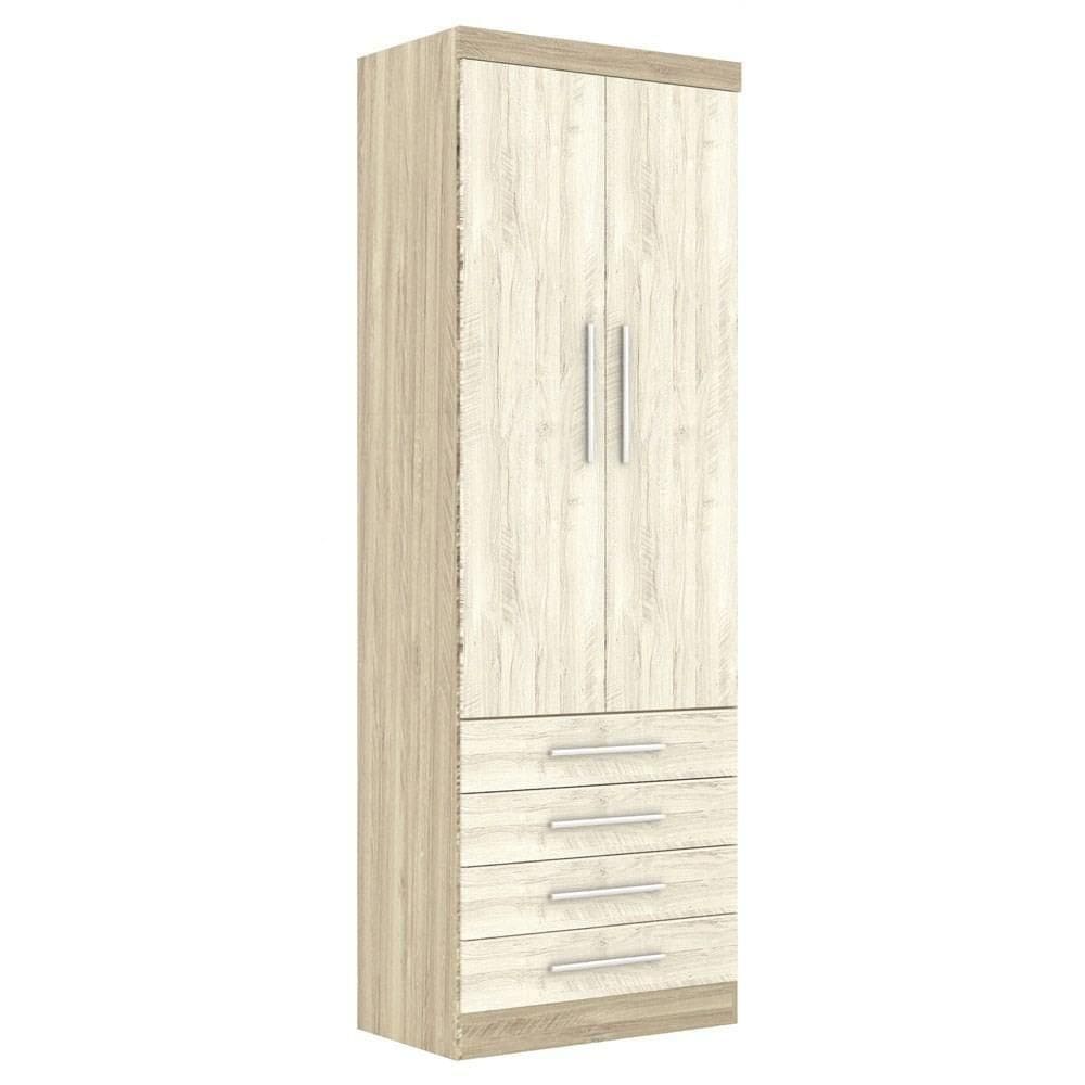 Guarda Roupa Modulado 2 Portas 4 Gavetas 191 Master Avelã Rústico-ártico Rústico - Eucamóveis