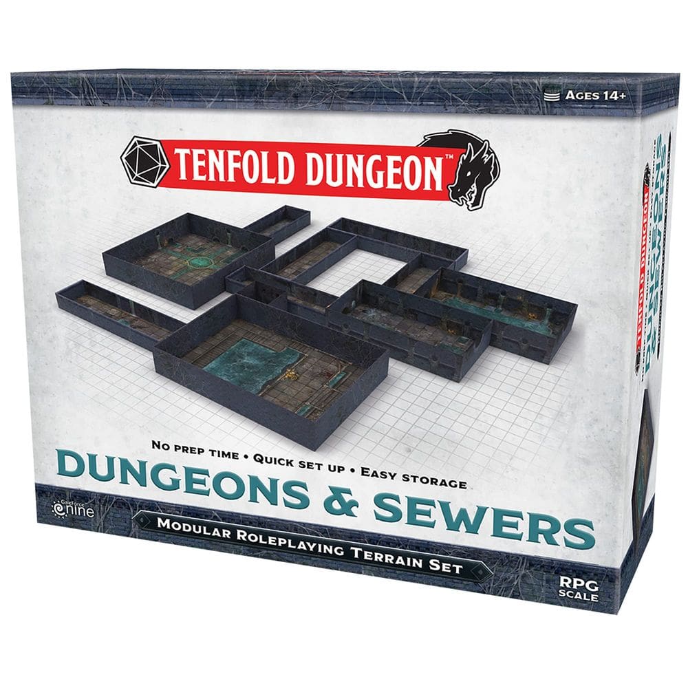 Conjunto modular de RPG Gale Force Nine Dungeon Dungeons & Sewers com aventura de RPG 5e