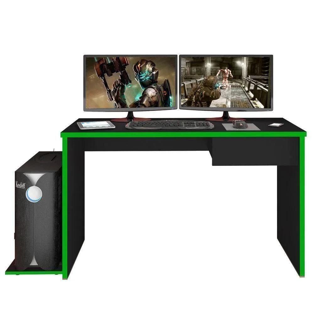 Mesa Gamer Para E Estudo Gelius M09 Preto-verde - Mpozenato
