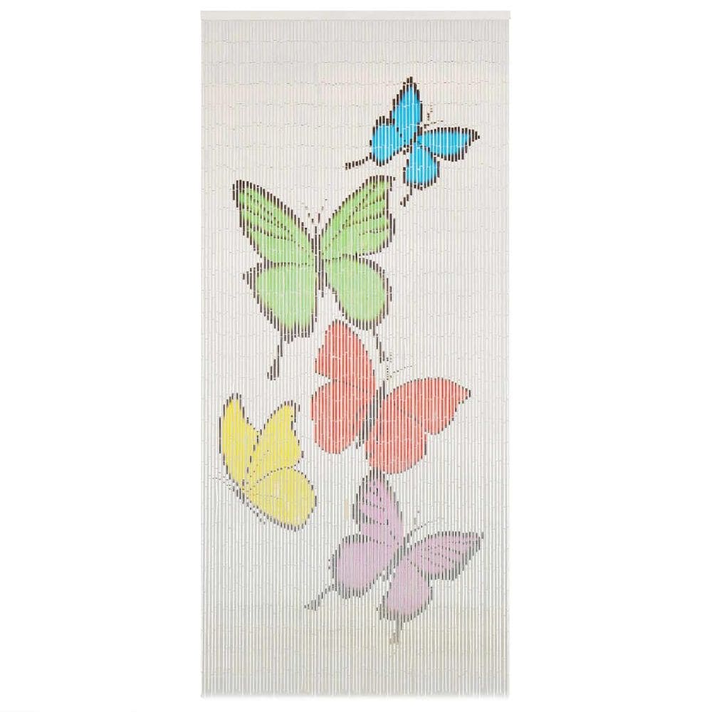 Cortina de borboleta de bambu, tela anti-mosquito, 90x200cm