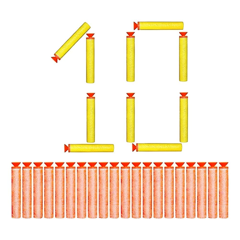 Kit 10 Dardos com Ventosas Refil Compatível com Lançadores Estilo Nerf