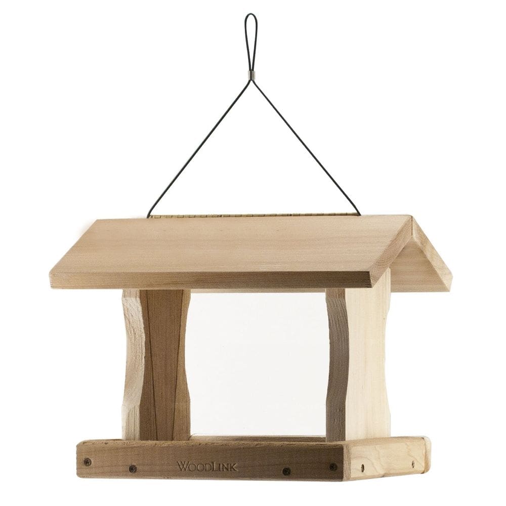 Alimentador de pássaros Woodlink PRO1 Cedar Premium com tela de metal