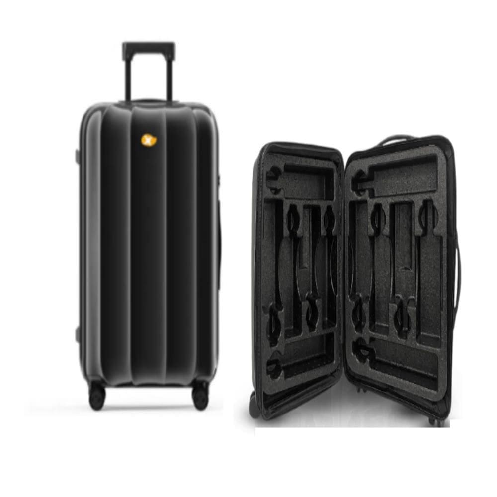 Mala Grande Para Vinho Kit Transporte Colmeia 12 Garrafs Espumantes Champanhe Espuma Policarbonato