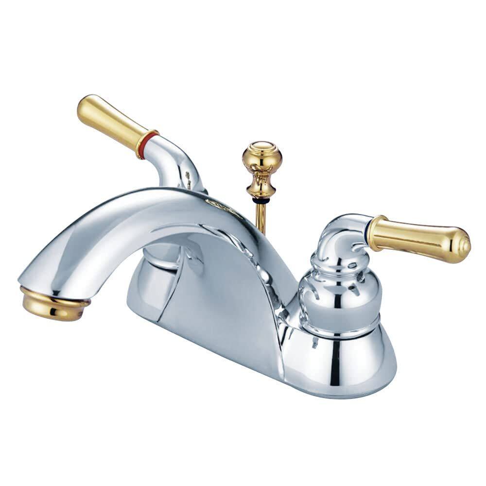 Torneira de lavatório Kingston Brass Naples Centerset de 4 polegadas