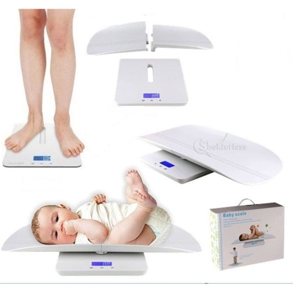 Balanca Digital De Bebe Pediatrica Baby E Mamae Adulto Pet Veterinario Ate 100 Kg Lcd 2 Em 1 Luxo Botao Touch