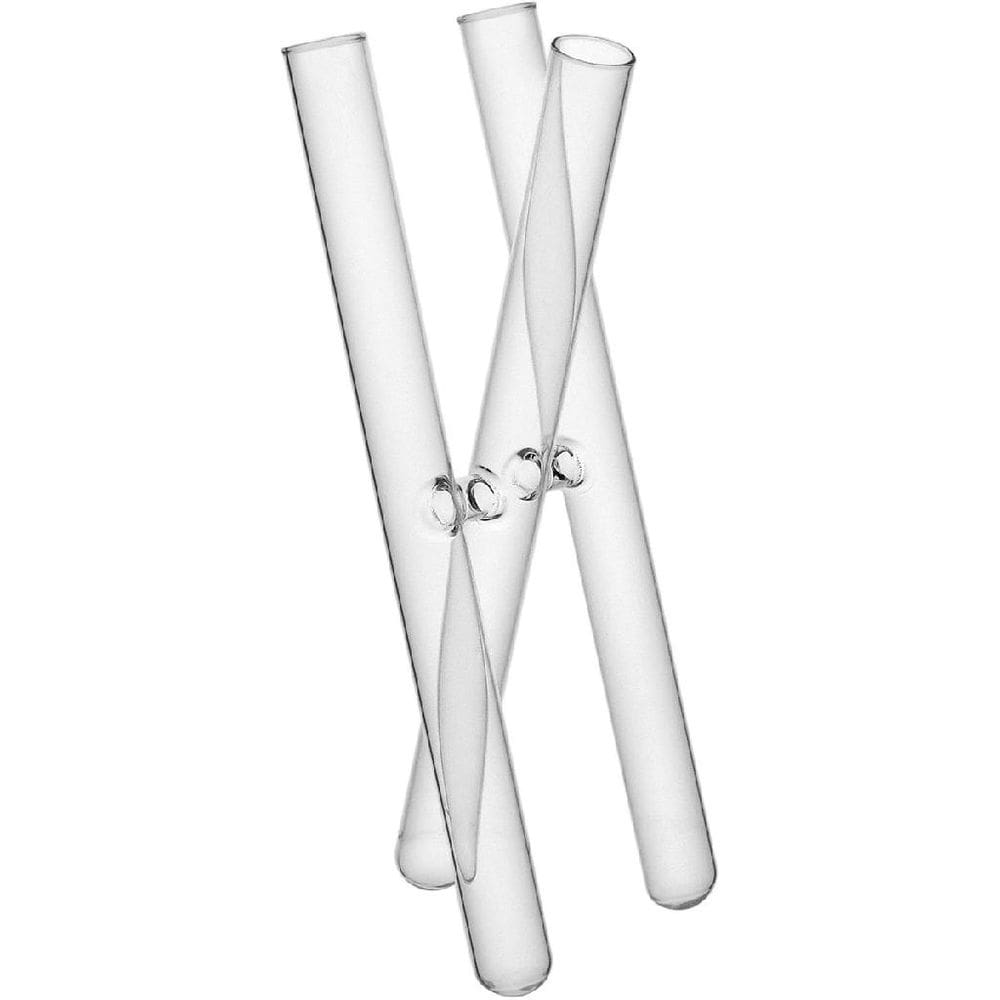 VASO DECORATIVO TUBOS HOME&CO BOROSSILICATO 16x29x4cm TRANSPARENTE