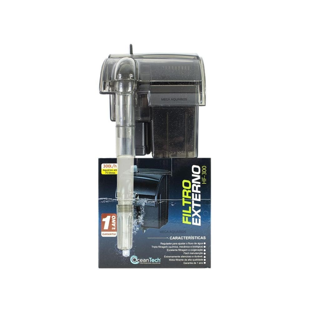 Filtro Hang-On Oceantech Hf-300 300Lh Aquário 75L - 110V