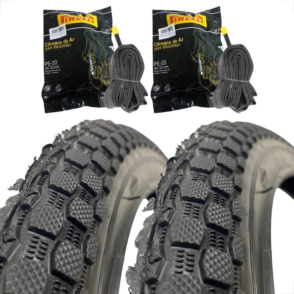 2 Pneu Shiver Excess Aro 20 X1.95 + 2 Camara Pirelli aro 20
