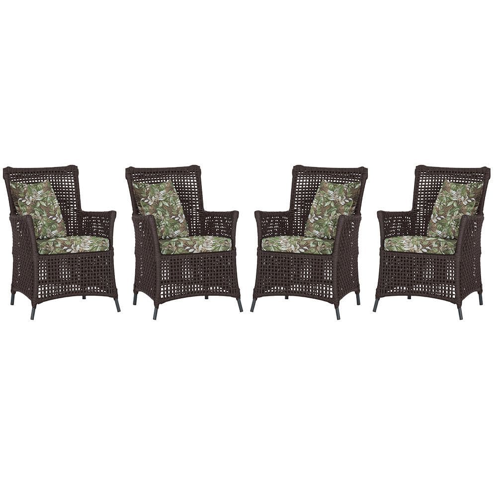 4 Poltronas Igapó Alumínio Micro Pintura Preta Corda Náutica Estofado 2