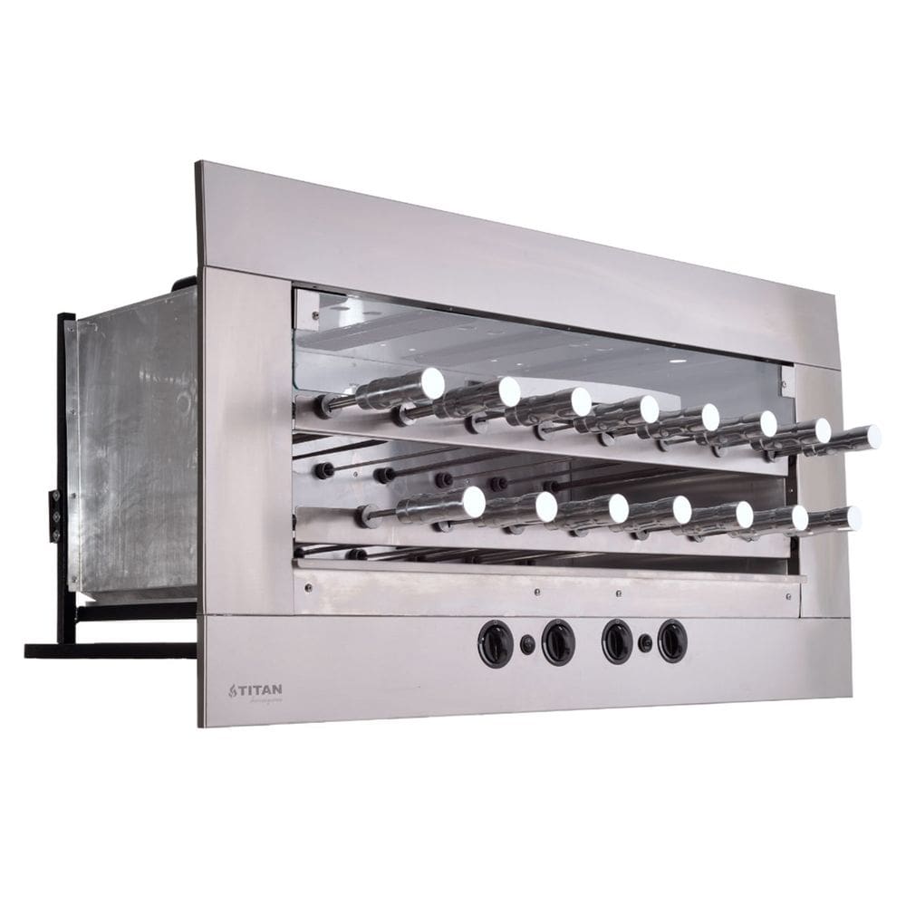 Churrasqueira Gourmet a Gás Natural 15 Espetos Rotativos 127v Age Titan